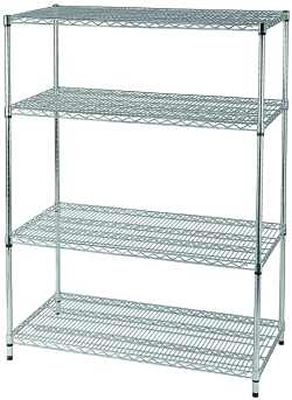 Chrome Plated Steel Wire Shelving For Carts, Chrome Plated Wire Shelving
